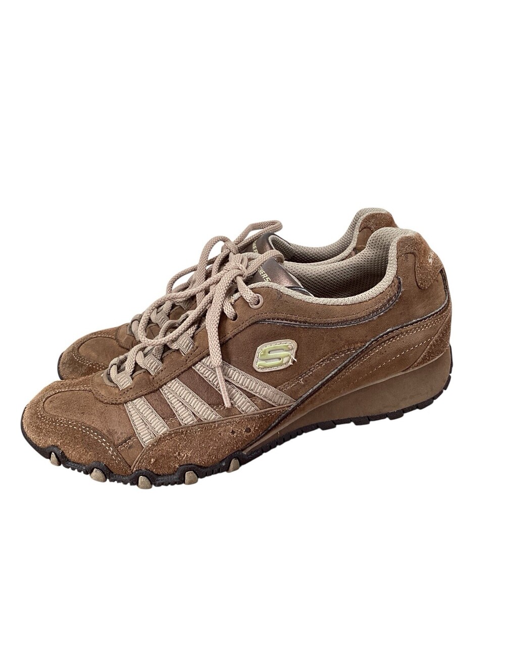 Skechers Womens Sassies Sprints 46971 Brown Casual Shoes Sneakers Size 7.5